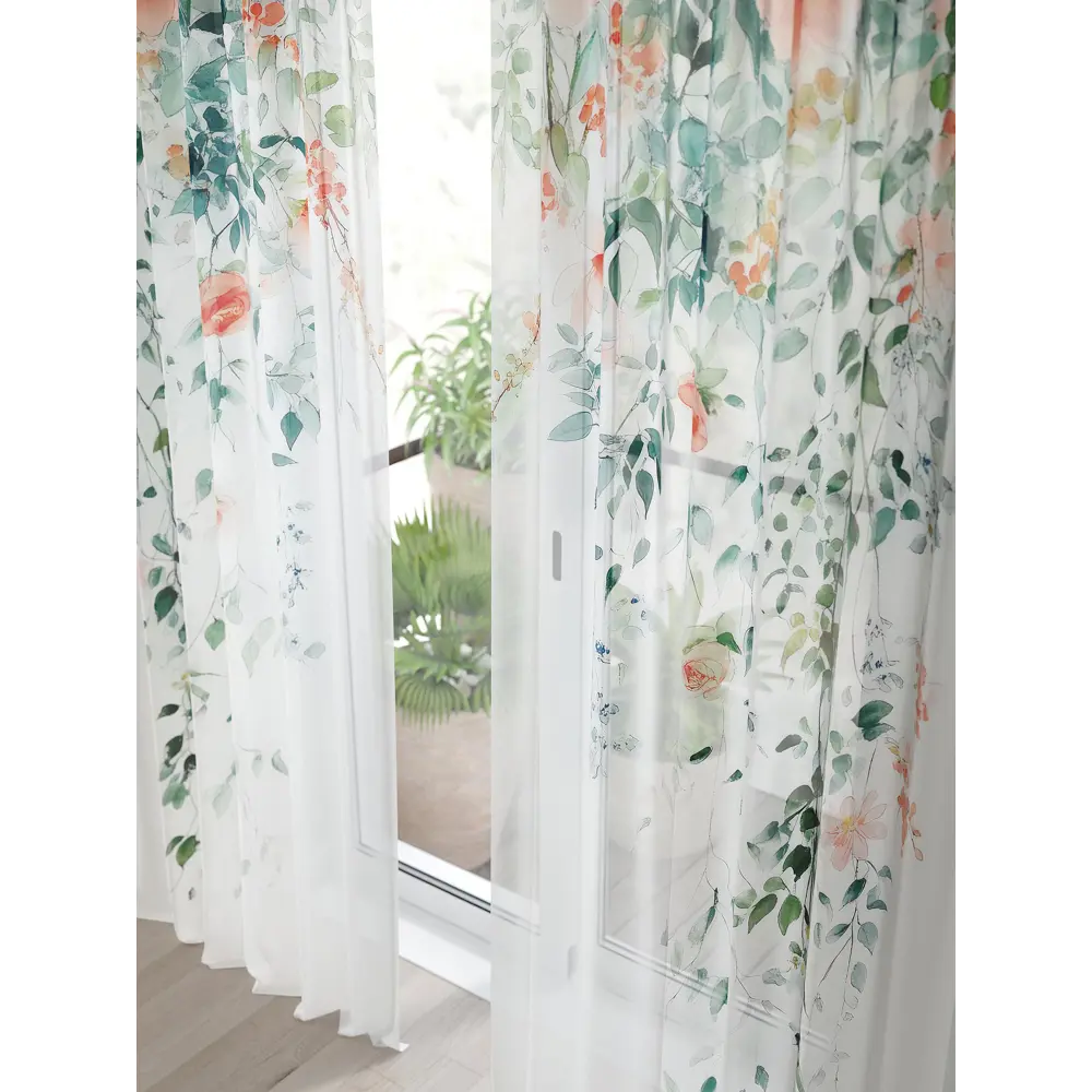 Фото 3 Тюль Comfy Way Алоуна - 169 CW580169-240 150x240 см на шторной ленте цвет бежевый 2 шт