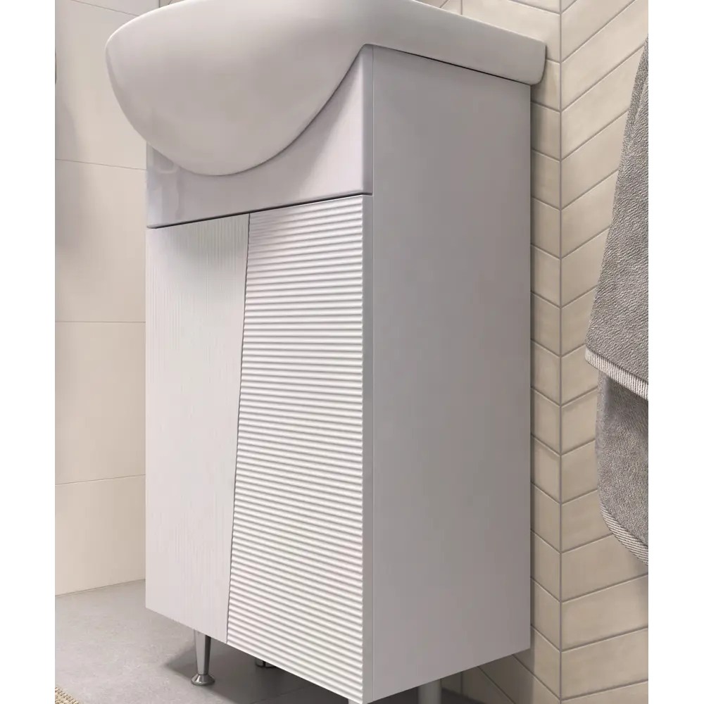 Фото 5 Тумба под раковину напольная Vigo tn-SEL-BAL-50-2D-LM 46см цвет белый