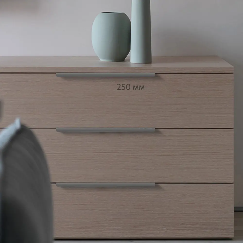 Фото 2 Мебельная ручка-профиль L=250 м/о 192 графит комплект 4 шт Фото 2 Мебельная ручка-профиль L=250 м/о 192 графит комплект 4 шт