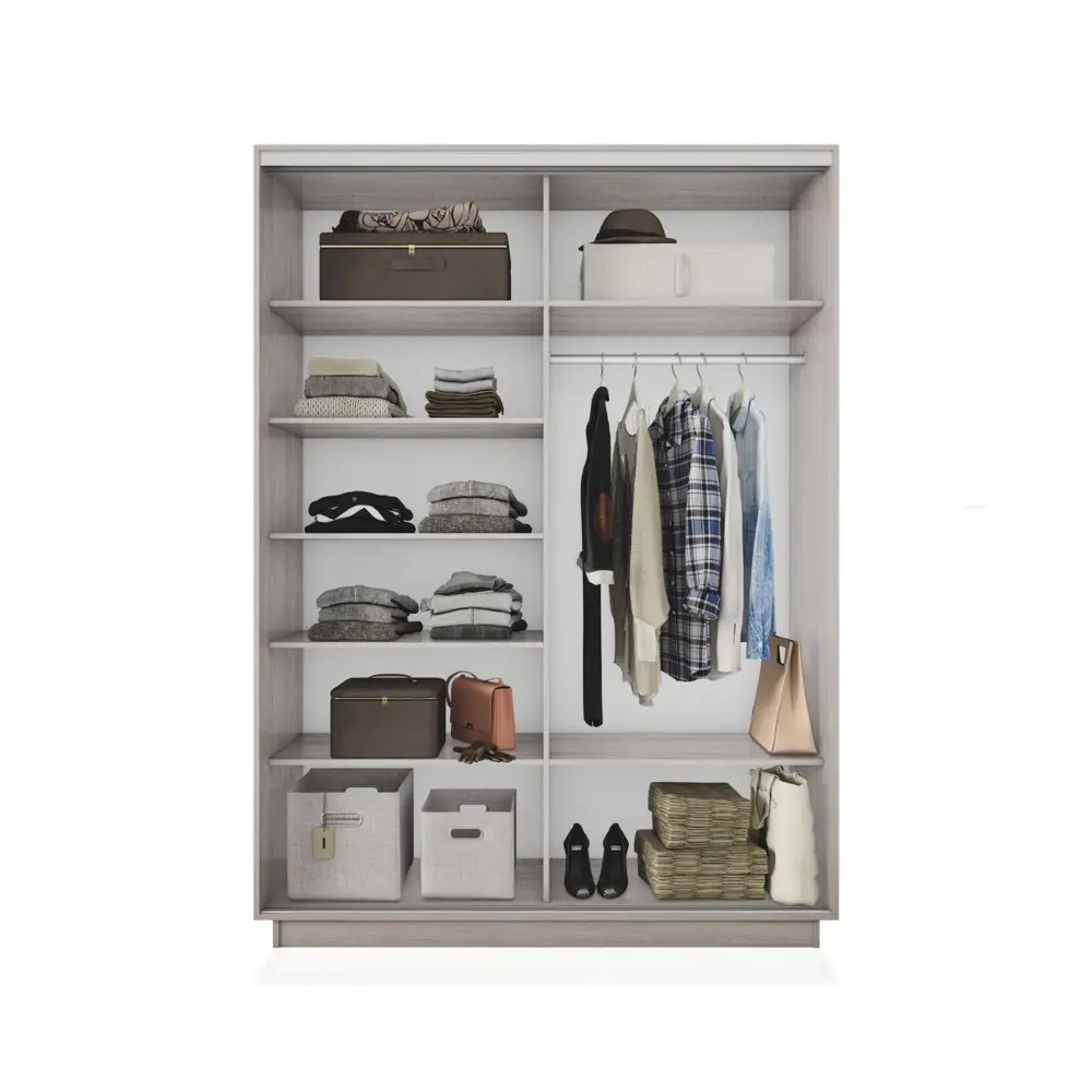 Фото 3 Шкаф-купе с зеркалом МК Е1-Юг Экспресс 220x120x60 см 7 полок ДСП цвет ясень шимо светлый Фото 3 Шкаф-купе с зеркалом МК Е1-Юг Экспресс 220x120x60 см 7 полок ДСП цвет ясень шимо светлый