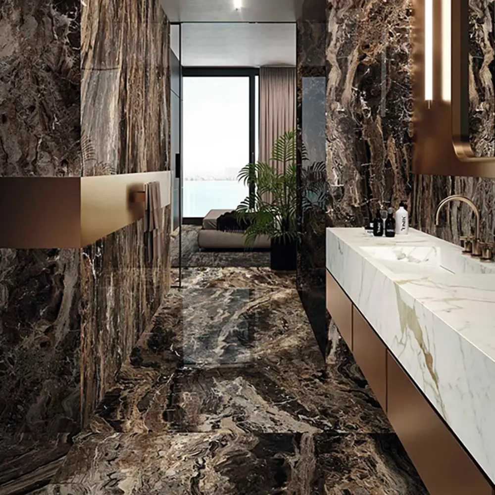 Фото Керамогранит Marazzi italy Allmarble MMAK 60x120см цвет коричневый Фото Керамогранит Marazzi italy Allmarble MMAK 60x120см цвет коричневый