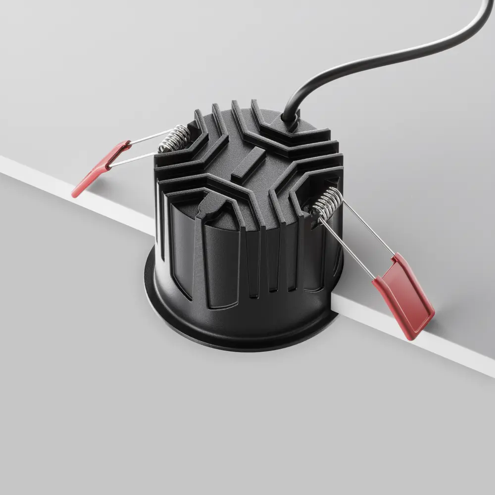 Фото 5 Светильник точечный встраиваемый светодиодный Maytoni Alfa led Dl043-01-15w4k-rd-b-1 под отверстие 75 мм 15 Вт нейтральный белый свет цвет черный