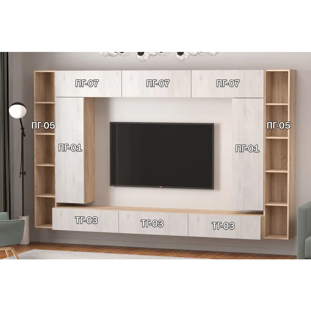 Фото 3 Полка Furnistyle 11750 81x30x32 см ЛДСП цвет светлое дерево, дуб сонома Фото 3 Полка Furnistyle 11750 81x30x32 см ЛДСП цвет светлое дерево, дуб сонома