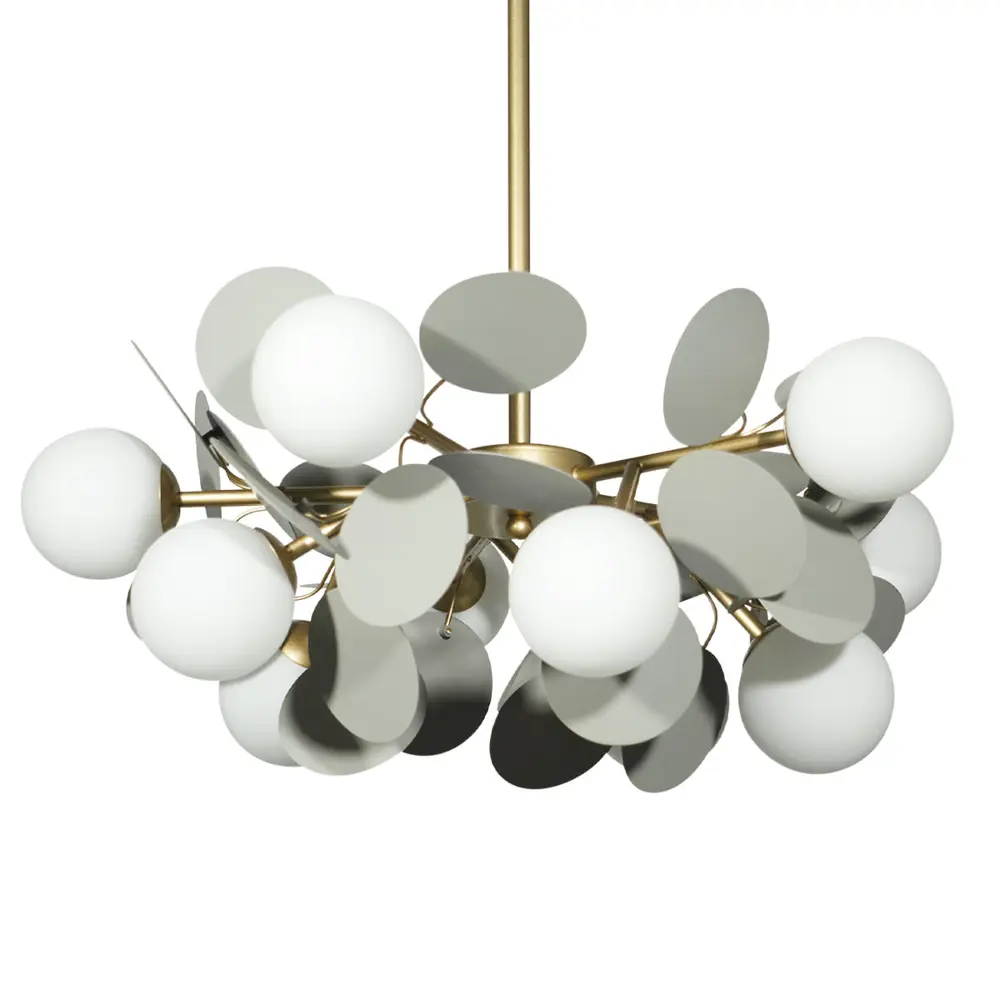 Фото 3 Люстра на штанге Loft It Matisse 10008-10 grey 10 ламп 14.29 м² цвет белый, золото, серый Фото 3 Люстра на штанге Loft It Matisse 10008-10 grey 10 ламп 14.29 м² цвет белый, золото, серый