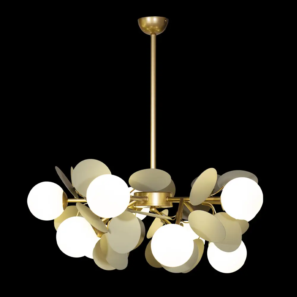 Фото 2 Люстра на штанге Loft It Matisse 10008-10 grey 10 ламп 14.29 м² цвет белый, золото, серый Фото 2 Люстра на штанге Loft It Matisse 10008-10 grey 10 ламп 14.29 м² цвет белый, золото, серый