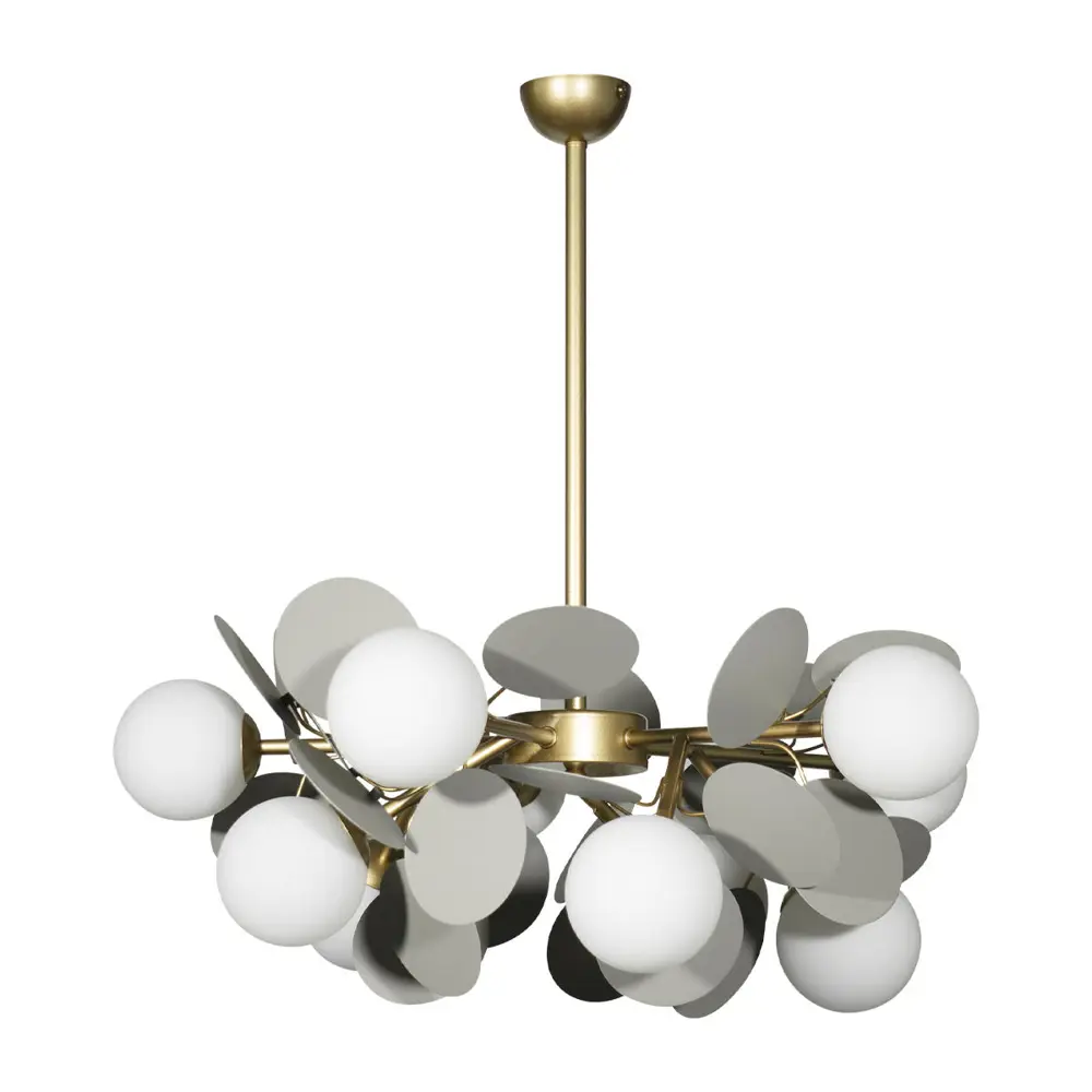 Фото Люстра на штанге Loft It Matisse 10008-10 grey 10 ламп 14.29 м² цвет белый, золото, серый Фото Люстра на штанге Loft It Matisse 10008-10 grey 10 ламп 14.29 м² цвет белый, золото, серый