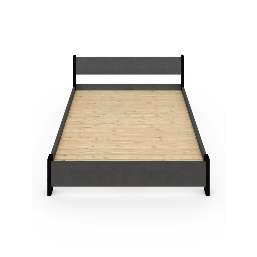 Фото 3 Кровать Solarius Мишка сплошное основание 130 x 80 x 210 см дерево цвет темно-серый;черный оникс Фото 3 Кровать Solarius Мишка сплошное основание 130 x 80 x 210 см дерево цвет темно-серый;черный оникс