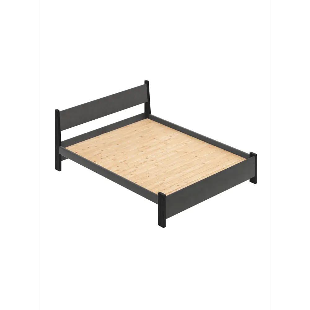 Фото Кровать Solarius Мишка сплошное основание 170x80x210см дерево цвет темно-серый/антрацит Фото Кровать Solarius Мишка сплошное основание 170x80x210см дерево цвет темно-серый/антрацит