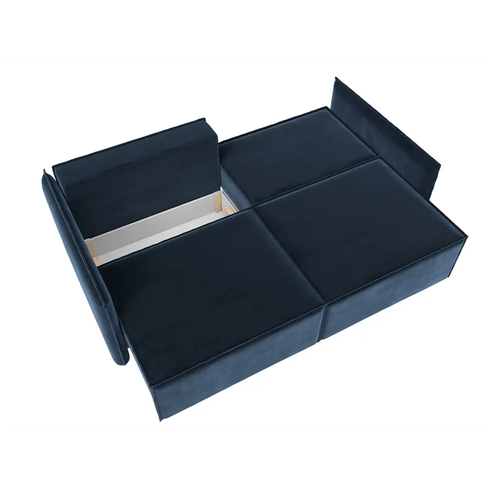 Фото 9 Диван прямой Либерти Лига диванов 126623 220x100x120 см велюр цвет tower 13 синий