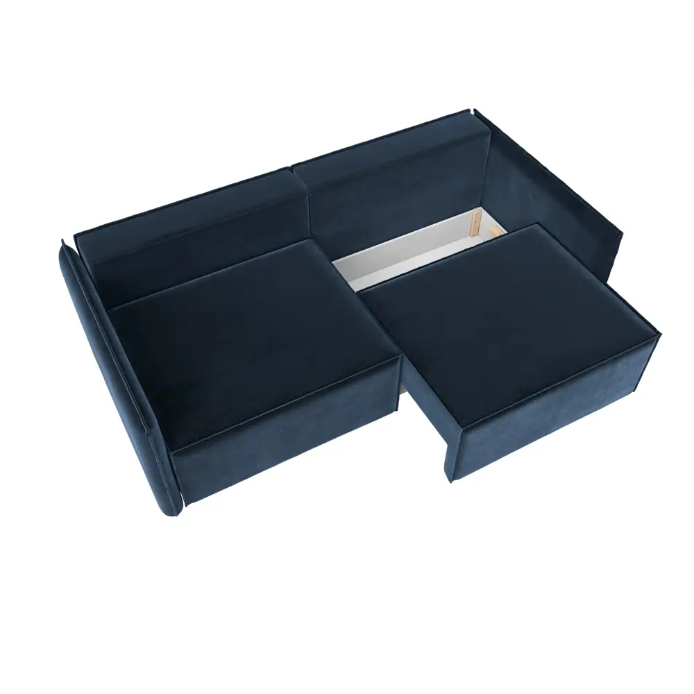 Фото 8 Диван прямой Либерти Лига диванов 126623 220x100x120 см велюр цвет tower 13 синий