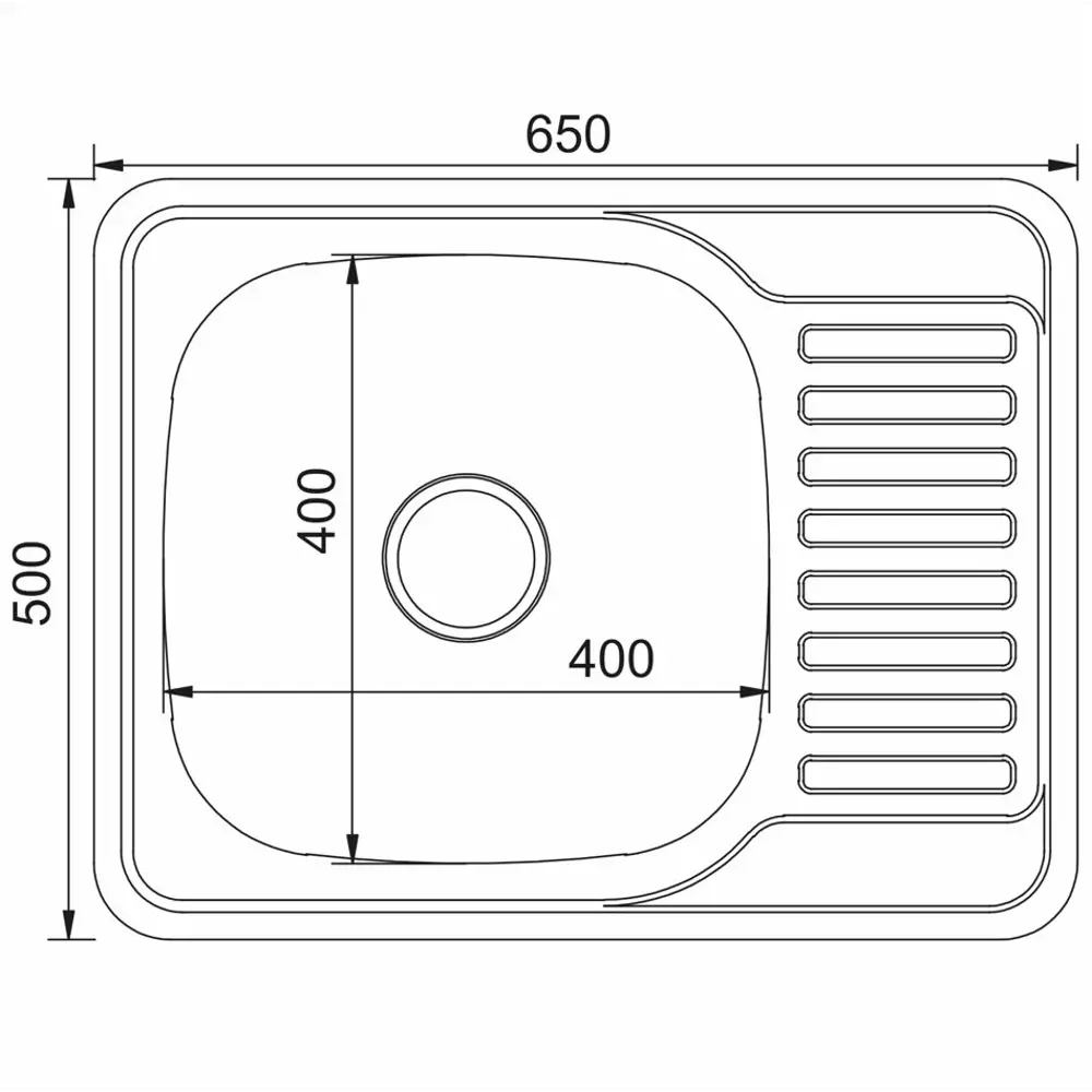Фото 4 Врезная мойка Mixline 50x65 см глубина чаши 18 см нержавеющая сталь цвет хром Фото 4 Врезная мойка Mixline 50x65 см глубина чаши 18 см нержавеющая сталь цвет хром