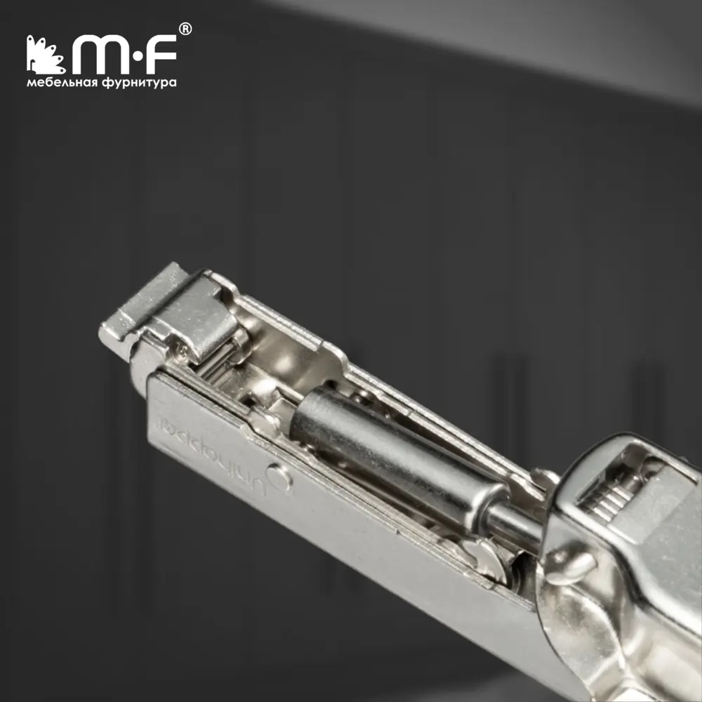 Фото 7 Петля 3D МФ-Комплект Unihopper с доводчиком 90x48мм с декор. накладкой Фото 7 Петля 3D МФ-Комплект Unihopper с доводчиком 90x48мм с декор. накладкой