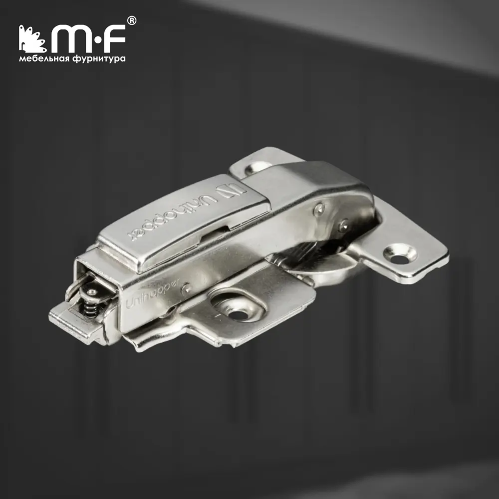 Фото 6 Петля 3D МФ-Комплект Unihopper с доводчиком 90x48мм с декор. накладкой Фото 6 Петля 3D МФ-Комплект Unihopper с доводчиком 90x48мм с декор. накладкой