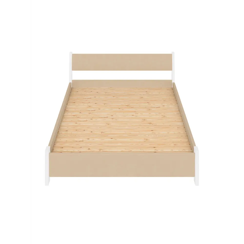 Фото 3 Кровать Solarius Мишка сплошное основание 170x80x210см дерево цвет бежевый/белый Фото 3 Кровать Solarius Мишка сплошное основание 170x80x210см дерево цвет бежевый/белый