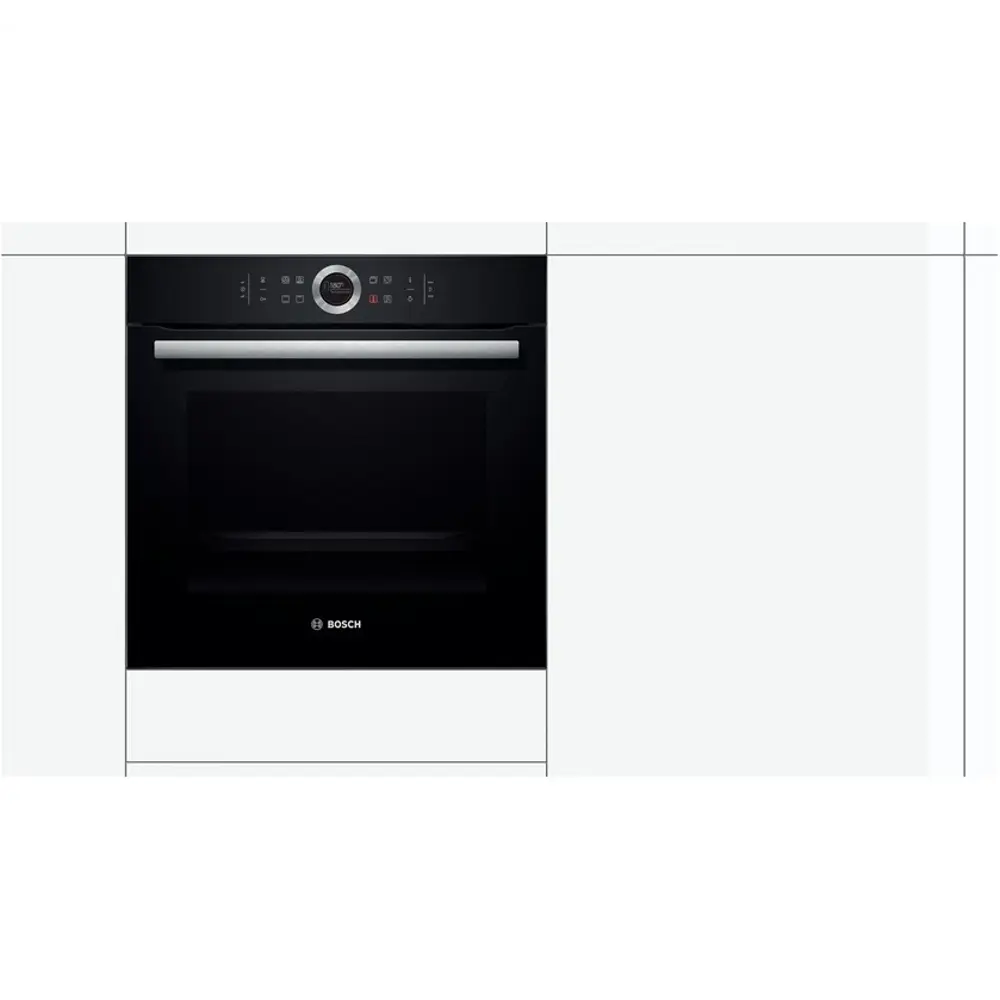 Фото 2 Встраиваемый духовой шкаф Bosch Serie|8 HBG633BB1 59.5х59.5х54.8 см цвет черный Фото 2 Встраиваемый духовой шкаф Bosch Serie|8 HBG633BB1 59.5х59.5х54.8 см цвет черный