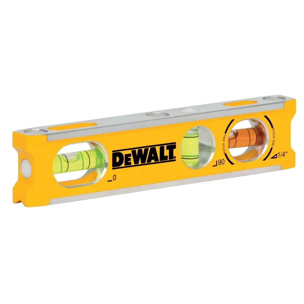 Фото Уровень пузырьковый алюминиевый Dewalt Dwht42525-0, 3 глазка, 165 мм