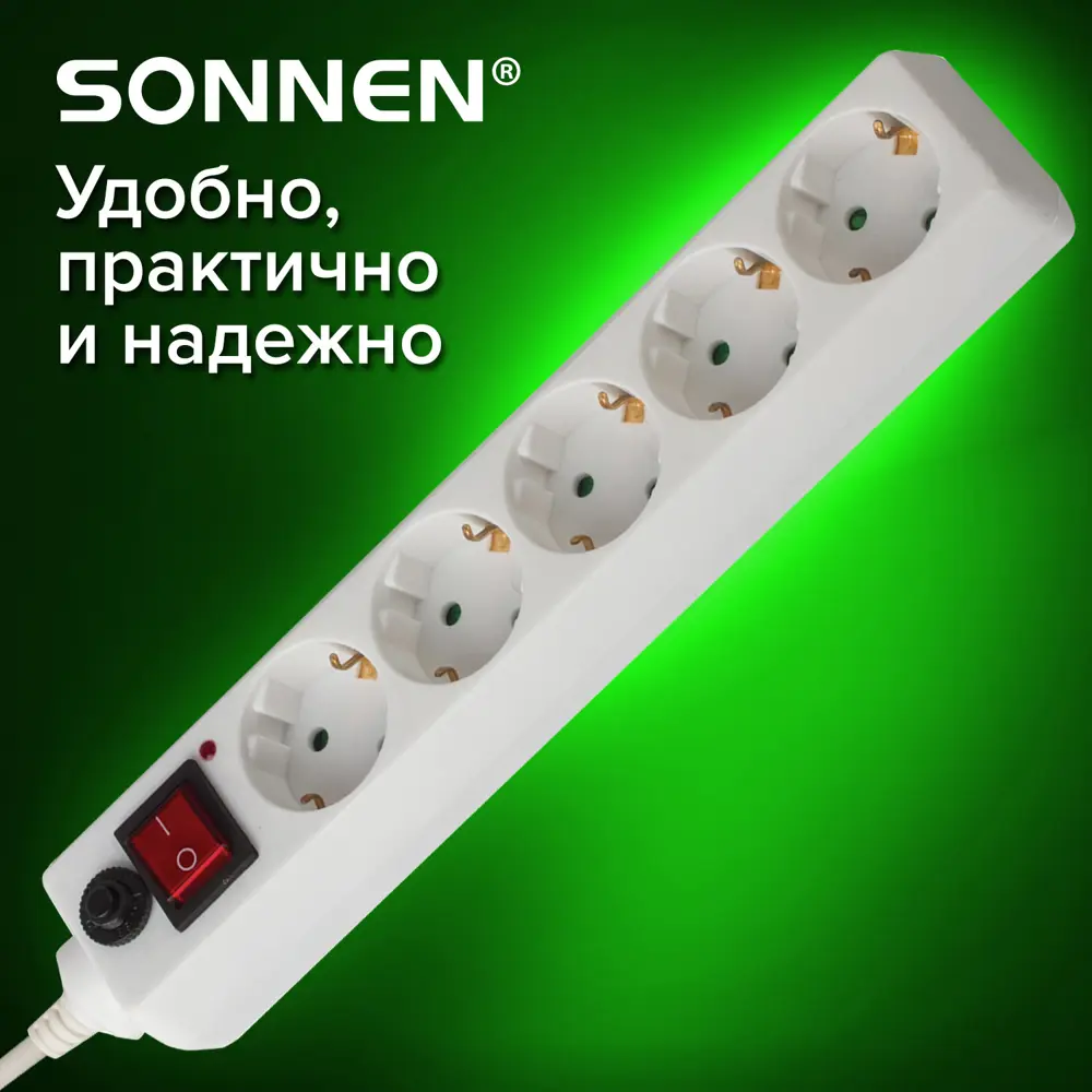 Фото 16 Сетевой фильтр Sonnen U-351 5 розеток с заземлением 1.8 м 2200 Вт цвет белый Фото 16 Сетевой фильтр Sonnen U-351 5 розеток с заземлением 1.8 м 2200 Вт цвет белый