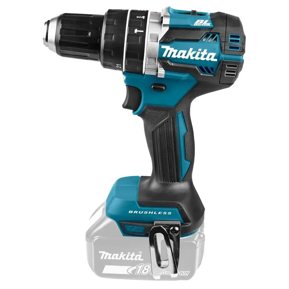 Фото 3 Дрель-шуруповерт аккумуляторная бесщеточная ударная Makita DHP484Z, 18 В Li, без АКБ и ЗУ Фото 3 Дрель-шуруповерт аккумуляторная бесщеточная ударная Makita DHP484Z, 18 В Li, без АКБ и ЗУ