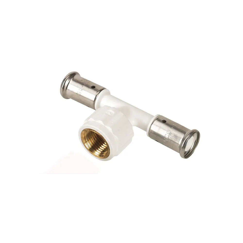 Фото Тройник комбинированный Henco 26x1/2"x26 мм ВР PVDF 13PKW-260426 Фото Тройник комбинированный Henco 26x1/2"x26 мм ВР PVDF 13PKW-260426