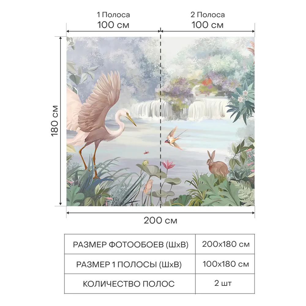 Фото 3 Фотообои флизелиновые Urban Style В тропическом лесу UST5836, 200x180 см Фото 3 Фотообои флизелиновые Urban Style В тропическом лесу UST5836, 200x180 см