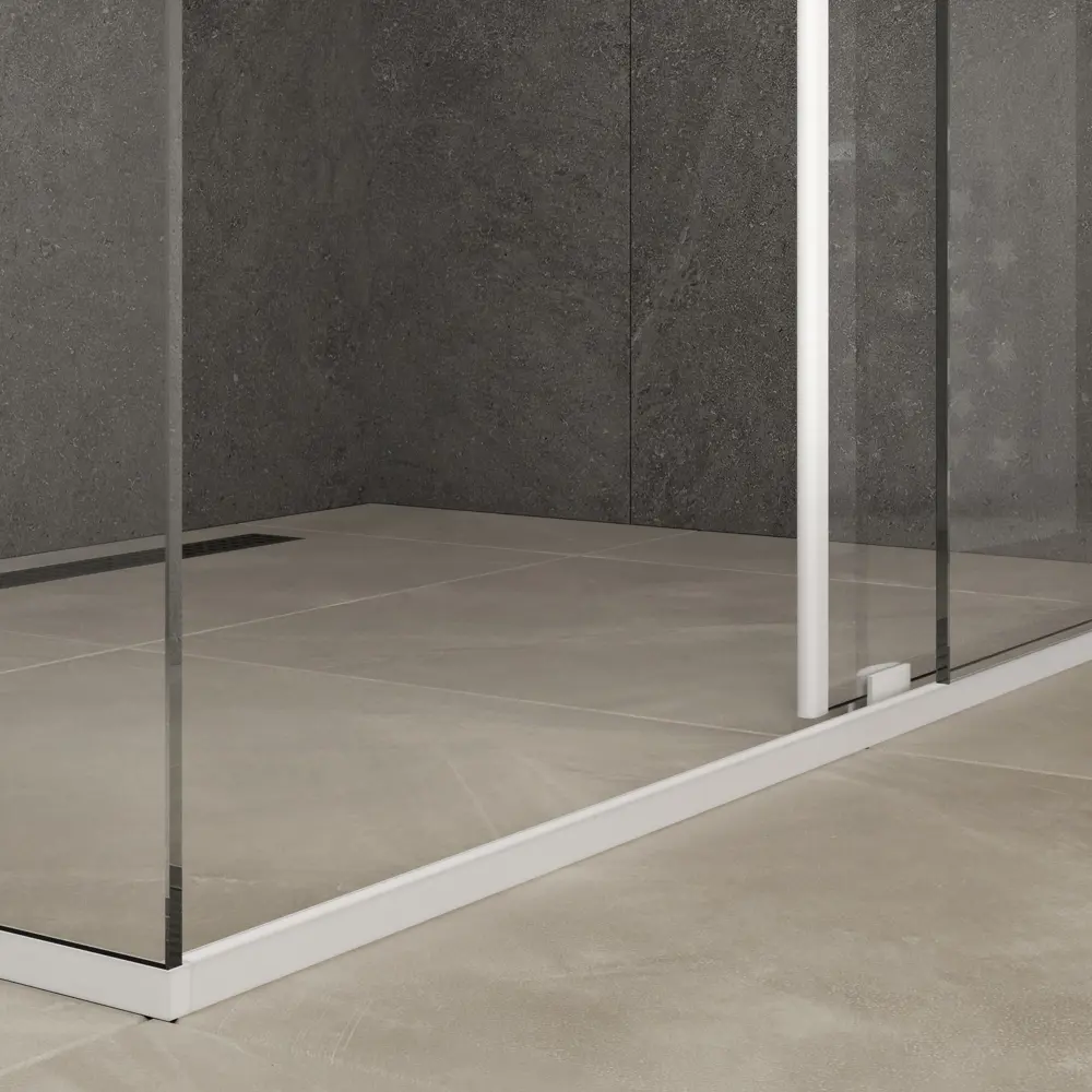 Фото 3 Комплект фурнитуры Service Plus СП-ПБ3 для раздвижной душевой кабины из стекла, белый Фото 3 Комплект фурнитуры Service Plus СП-ПБ3 для раздвижной душевой кабины из стекла, белый