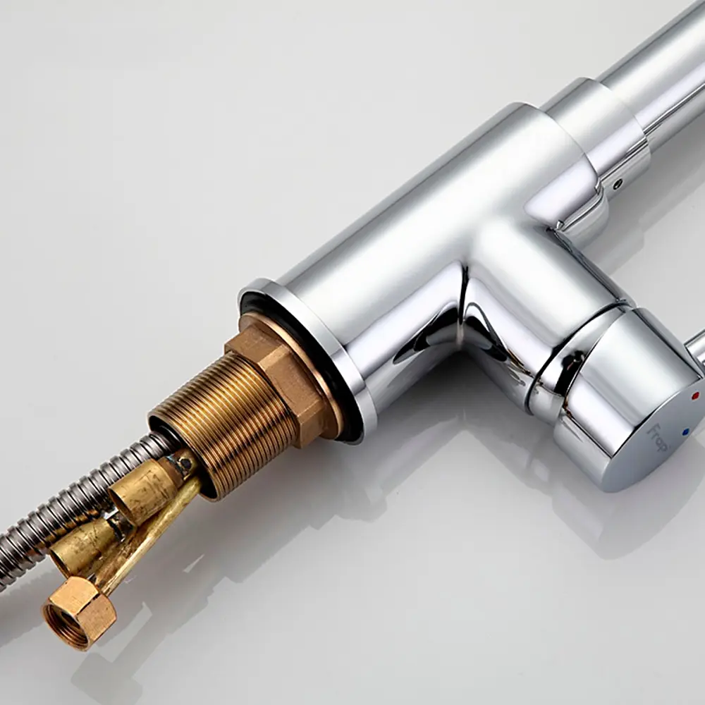 Фото 6 Смеситель для кухни Frap 55282 выдвижной излив 22 см цвет хром Фото 6 Смеситель для кухни Frap 55282 выдвижной излив 22 см цвет хром