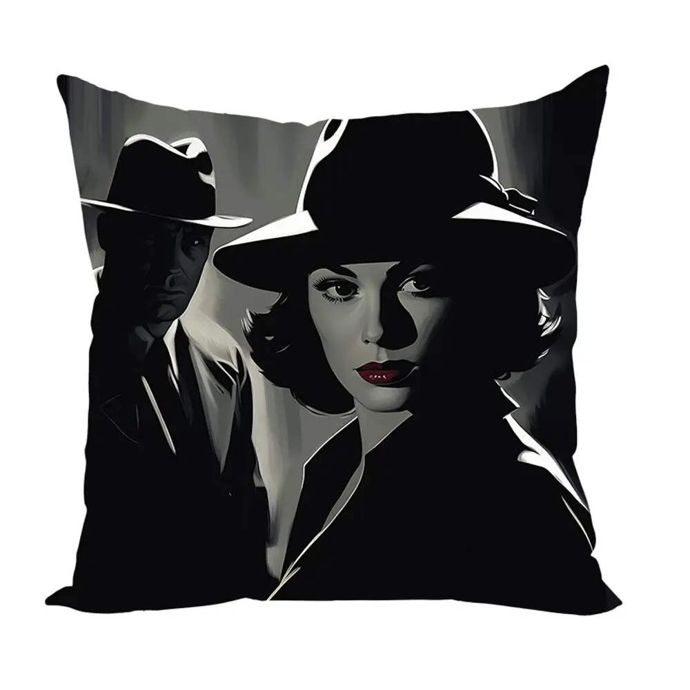 Фото Подушка декоративная Zaberite Леди алые губы нуар 3447, 40x40 см Фото Подушка декоративная Zaberite Леди алые губы нуар 3447, 40x40 см