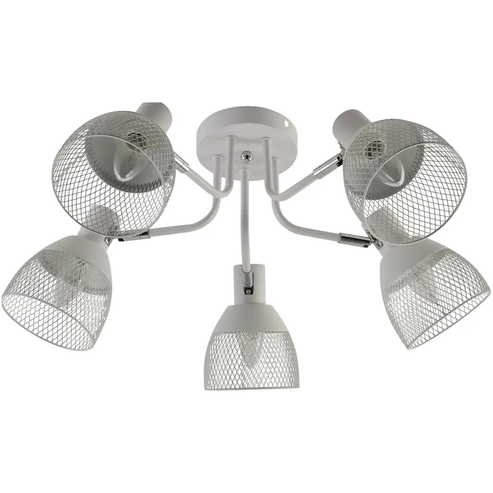 Фото 5 Люстра на штанге Reluce 01581-3.3-05 5 ламп 30 м² цвет хром/белый Фото 5 Люстра на штанге Reluce 01581-3.3-05 5 ламп 30 м² цвет хром/белый