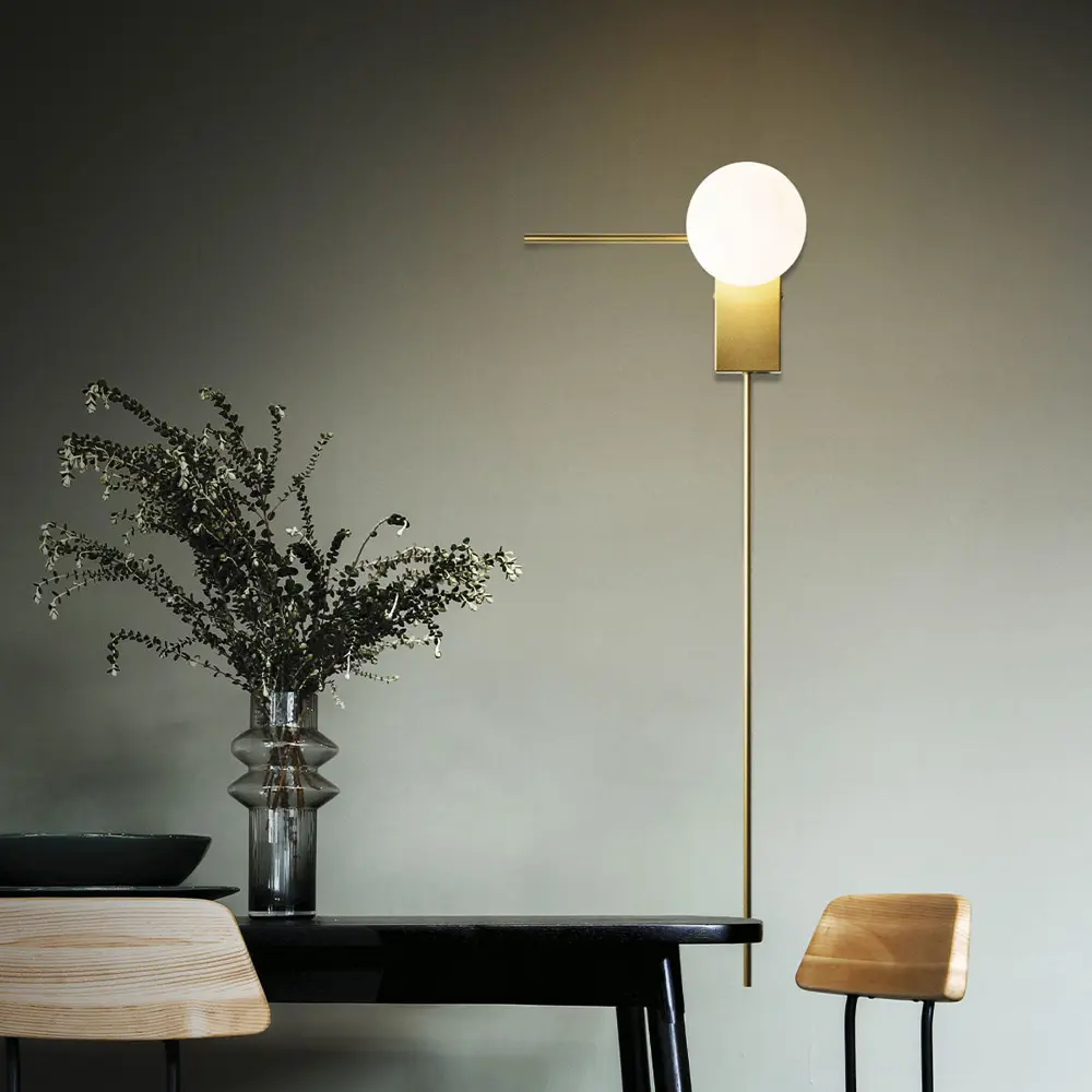 Фото 3 Настенный светильник Loft It Meridian 10132-d gold цвет белый/золото Фото 3 Настенный светильник Loft It Meridian 10132-d gold цвет белый/золото