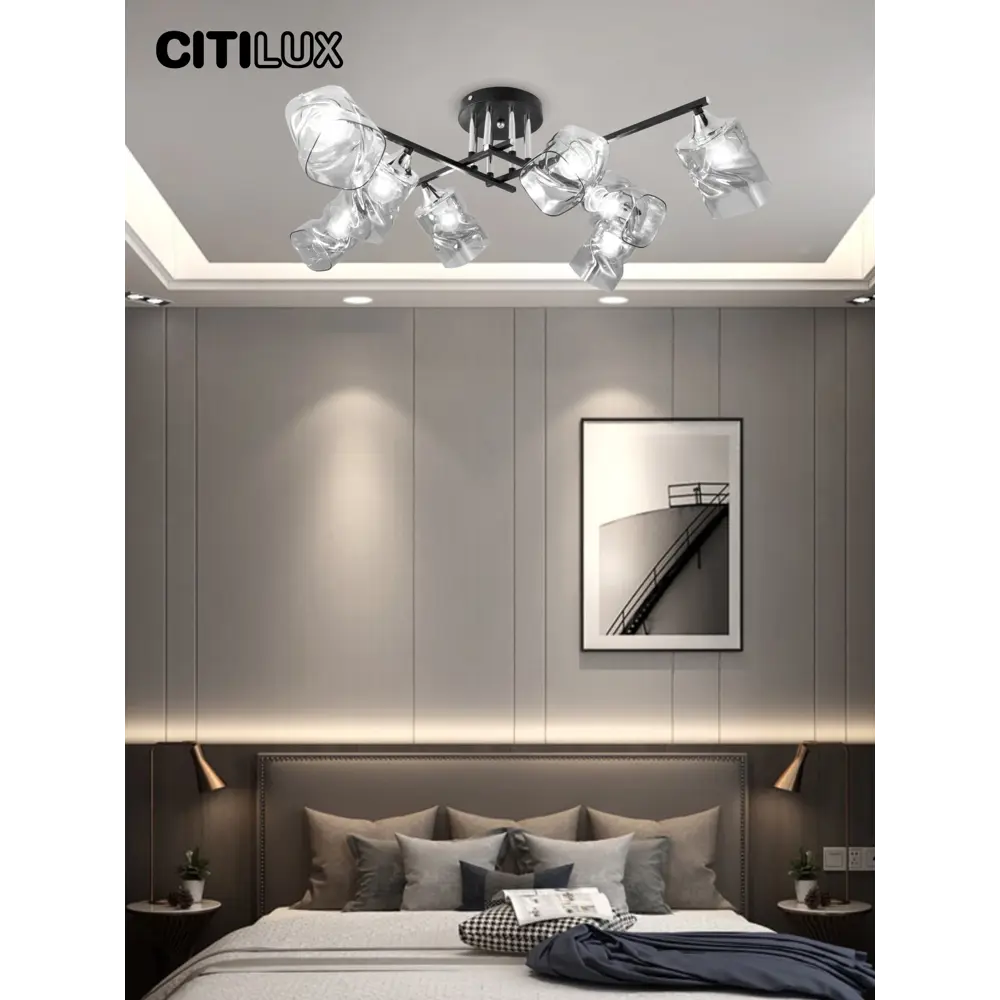 Фото 2 Люстра потолочная Citilux Cl134185 8 ламп 25 м² цвет черный
