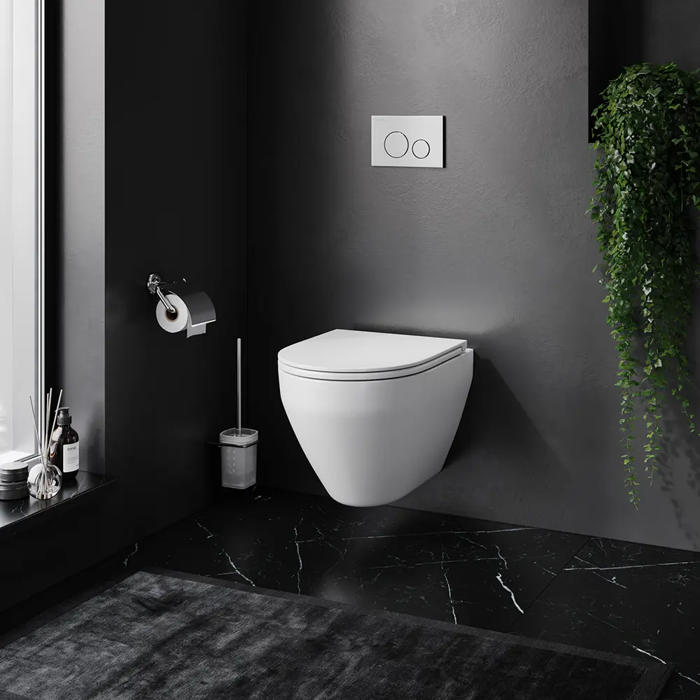 Фото 2 Чаша унитаза AM.PM Spirit V2.0 C701700SC подвесной,безободковый, с сиденьем микролифт Фото 2 Чаша унитаза AM.PM Spirit V2.0 C701700SC подвесной,безободковый, с сиденьем микролифт