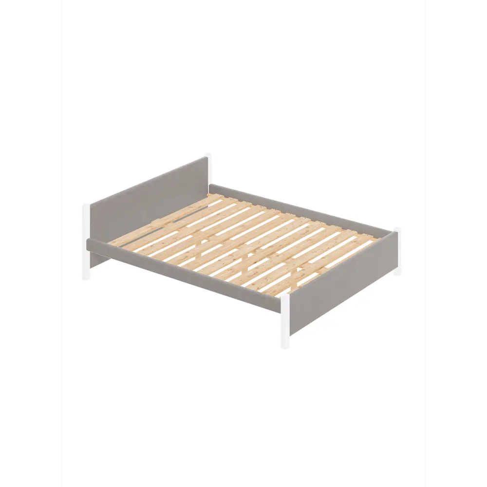 Фото Кровать Solarius Двуспальная Классика мягкая 1274 150 x 63 x 200 см массив сосны цвет светло-серый/белый