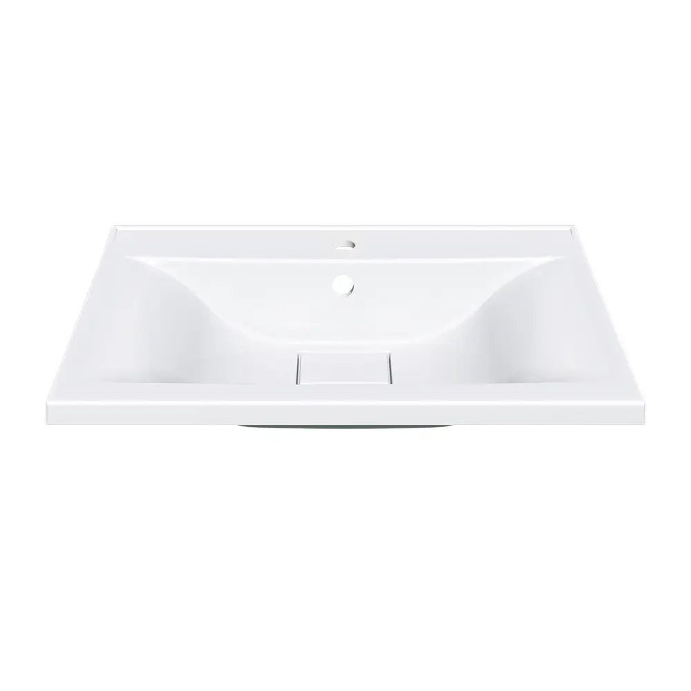 Фото 3 Тумба с раковиной из искусственного камня Vincea Mia 60 подвесная V.Oak White цвет тумбы коричневый Фото 3 Тумба с раковиной из искусственного камня Vincea Mia 60 подвесная V.Oak White цвет тумбы коричневый