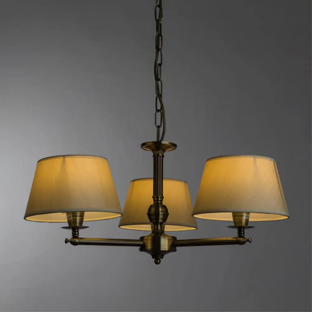 Фото 2 Люстра потолочная ARTE LAMP YORK 3 лампы 6 м² цвет коричневый Фото 2 Люстра потолочная ARTE LAMP YORK 3 лампы 6 м² цвет коричневый