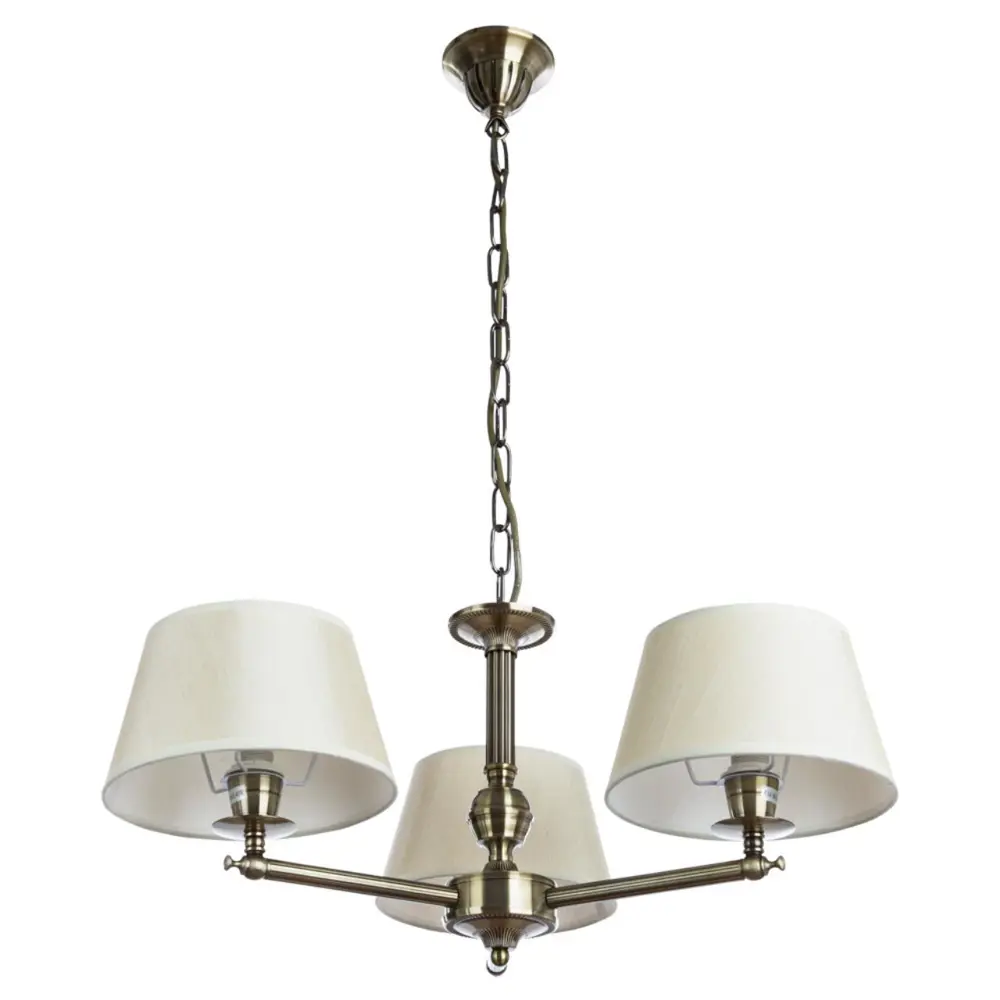 Фото Люстра потолочная ARTE LAMP YORK 3 лампы 6 м² цвет коричневый Фото Люстра потолочная ARTE LAMP YORK 3 лампы 6 м² цвет коричневый