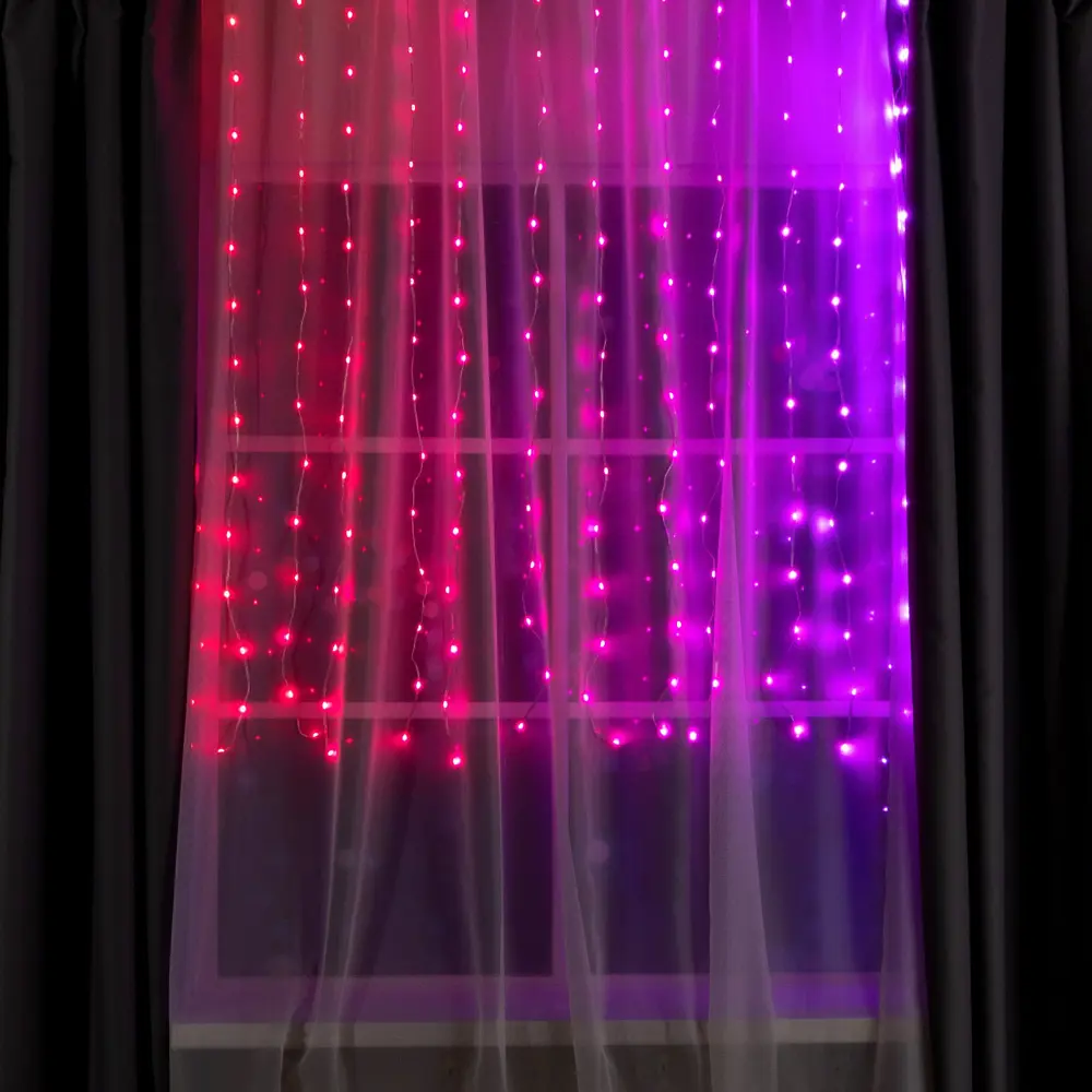 Фото 4 Электрогирлянда комнатная Luazon lighting 9423174 занавес 2x2 м 300 ламп прозрачный 1 режимов работы Фото 4 Электрогирлянда комнатная Luazon lighting 9423174 занавес 2x2 м 300 ламп прозрачный 1 режимов работы