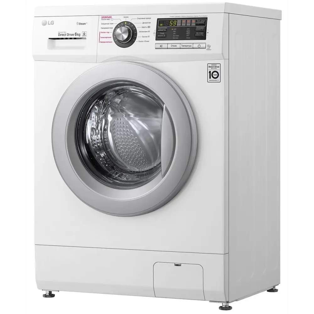 Фото 7 Стиральная машина Lg F1296nds1 60x85x44 см 6 кг цвет белый Фото 7 Стиральная машина Lg F1296nds1 60x85x44 см 6 кг цвет белый