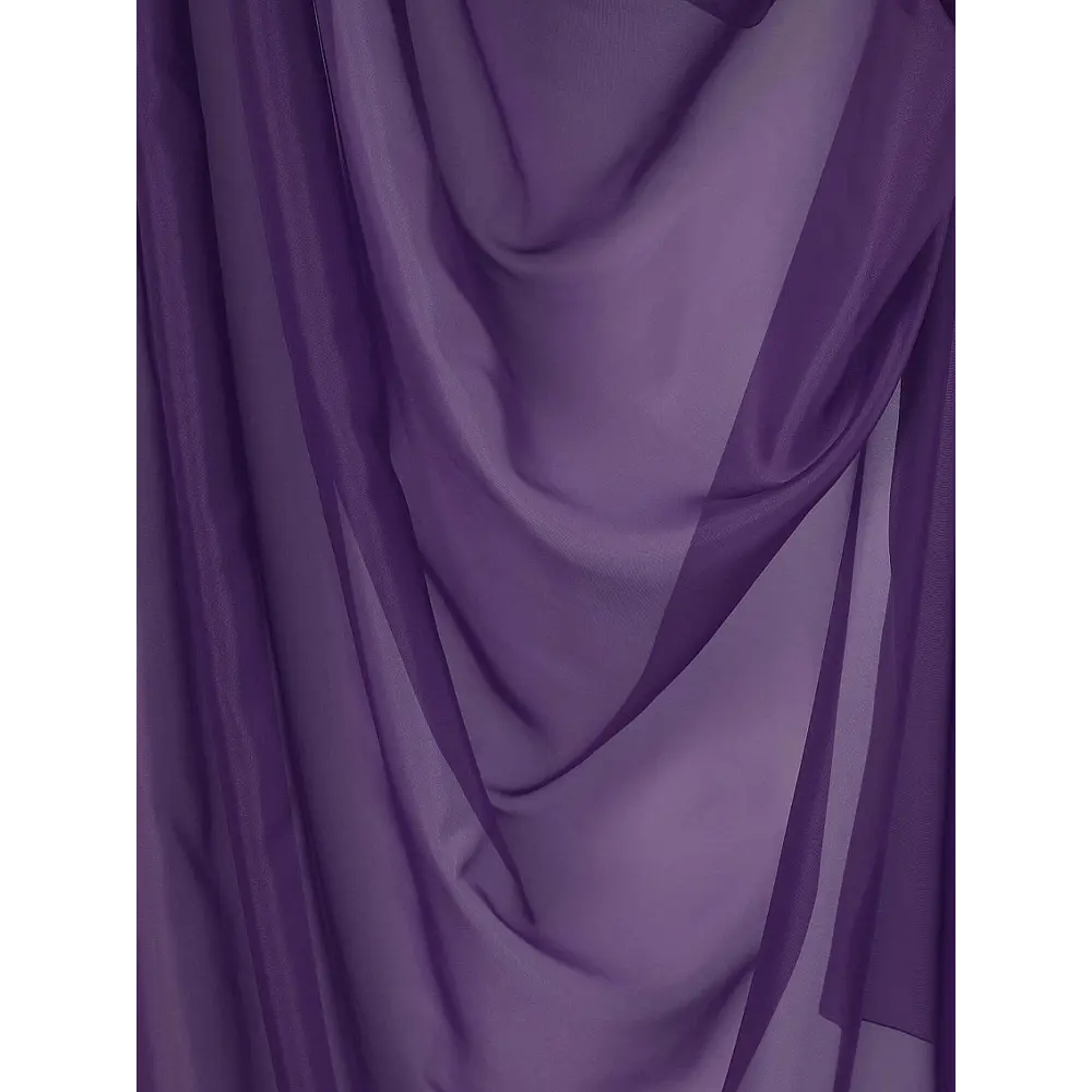 Фото 6 Тюль Helga Базовая коллекция HH206972-260 на шторной ленте 260x300 см цвет белый, фиолетовый