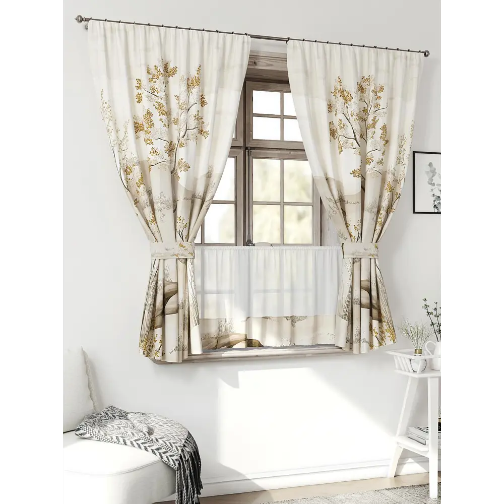 Фото 3 Комплект штор Comfy way Иномик - 17 CW705017-160 на шторной ленте 160x150 см цвет бежевый Фото 3 Комплект штор Comfy way Иномик - 17 CW705017-160 на шторной ленте 160x150 см цвет бежевый
