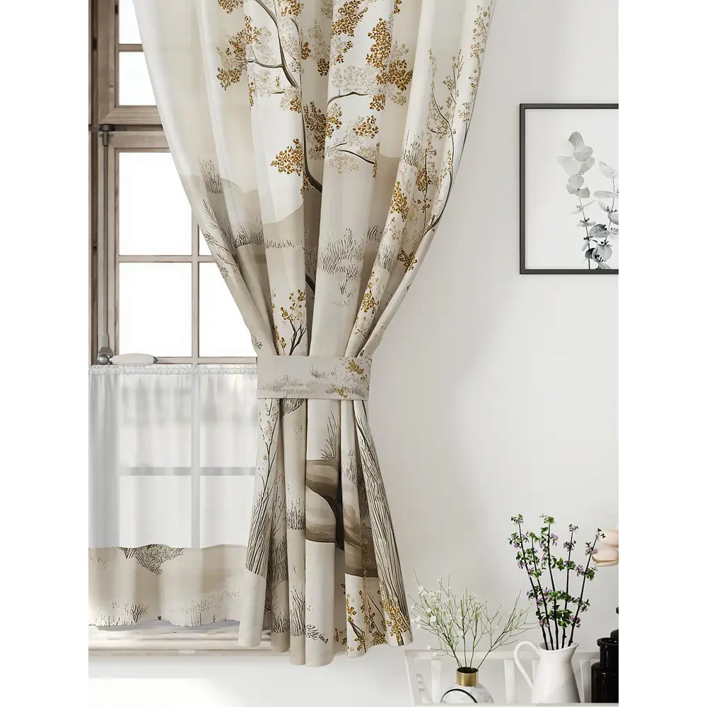 Фото 5 Комплект штор Comfy way Иномик - 17 CW705017-160 на шторной ленте 160x150 см цвет бежевый Фото 5 Комплект штор Comfy way Иномик - 17 CW705017-160 на шторной ленте 160x150 см цвет бежевый