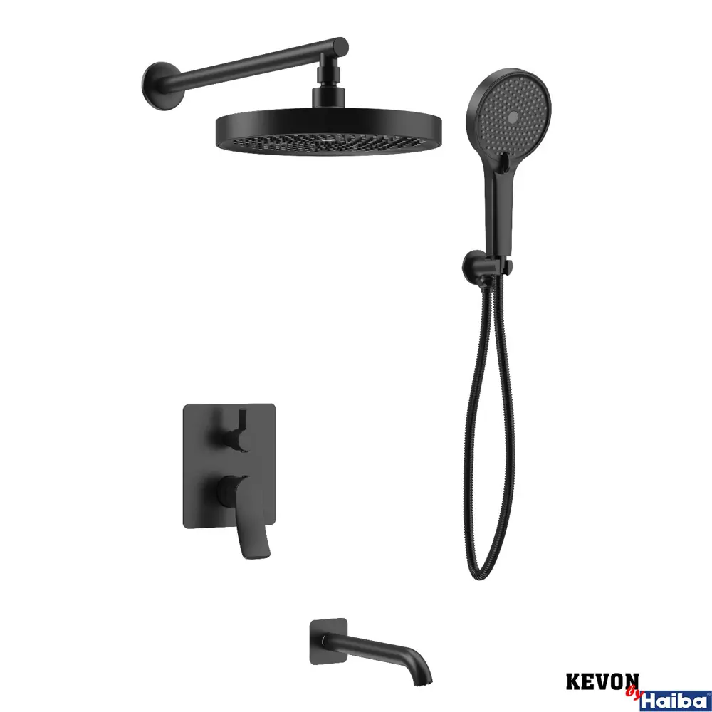 Фото Душевая система встраиваемая KEVON KV89615-7 цвет черный