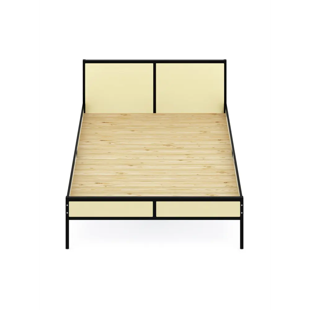 Фото 2 Кровать Solarius Kr160loft-van-black-full 165 x 90 x 206 см сосна цвет бежевый