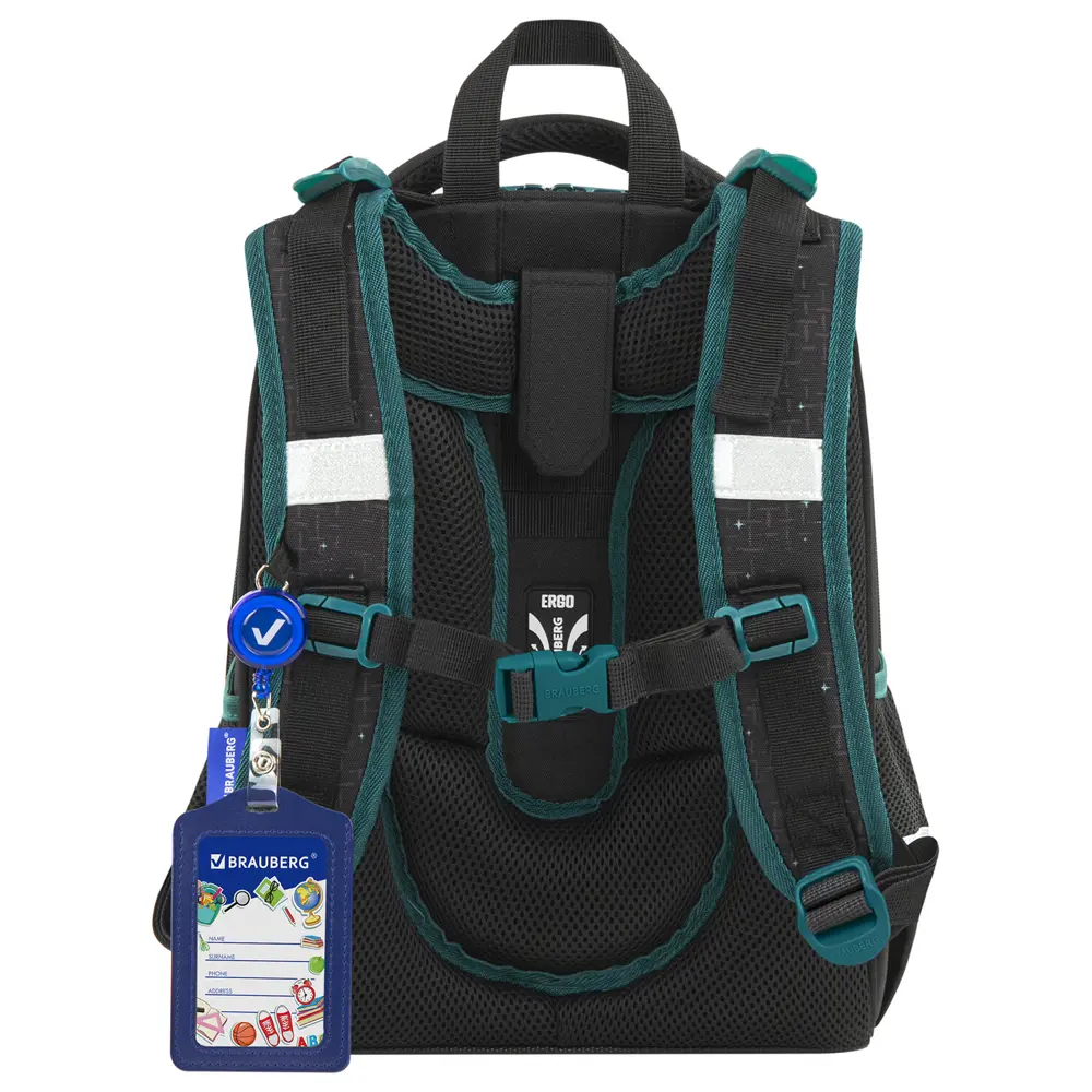 Фото 2 Рюкзак Brauberg Premium 29x38x16 см эва цвет черный/бирюзовый Фото 2 Рюкзак Brauberg Premium 29x38x16 см эва цвет черный/бирюзовый