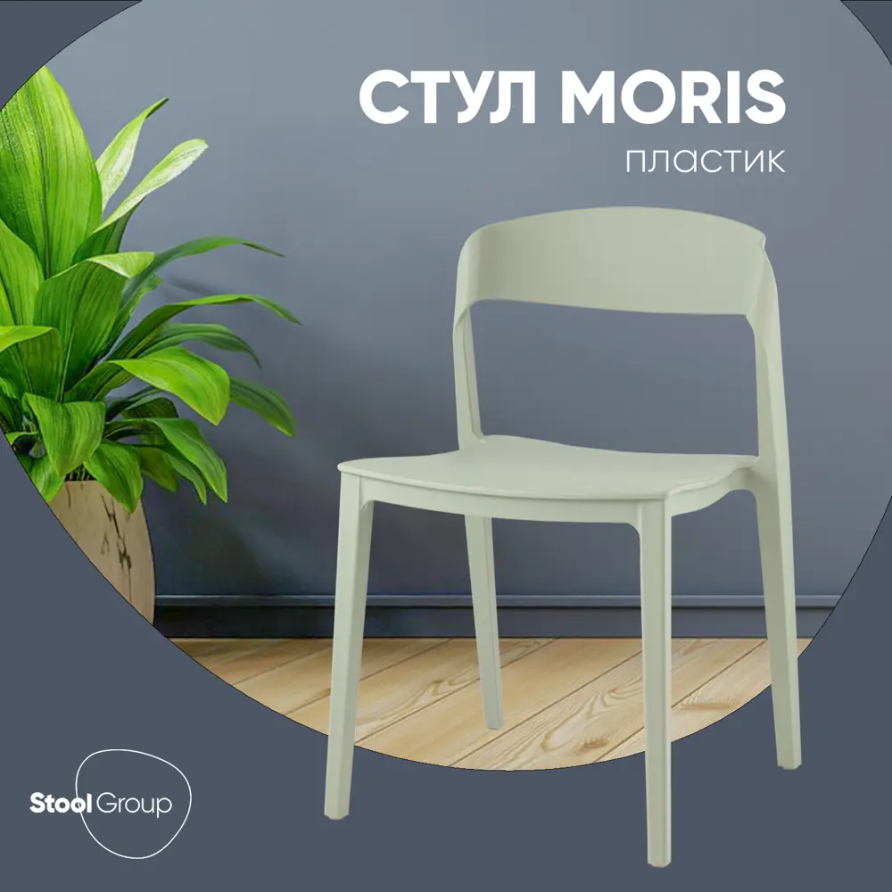 Фото Кухонный стул Стул груп Moris 45.5x77.5x51.5 см пластик цвет оливковый Фото Кухонный стул Стул груп Moris 45.5x77.5x51.5 см пластик цвет оливковый