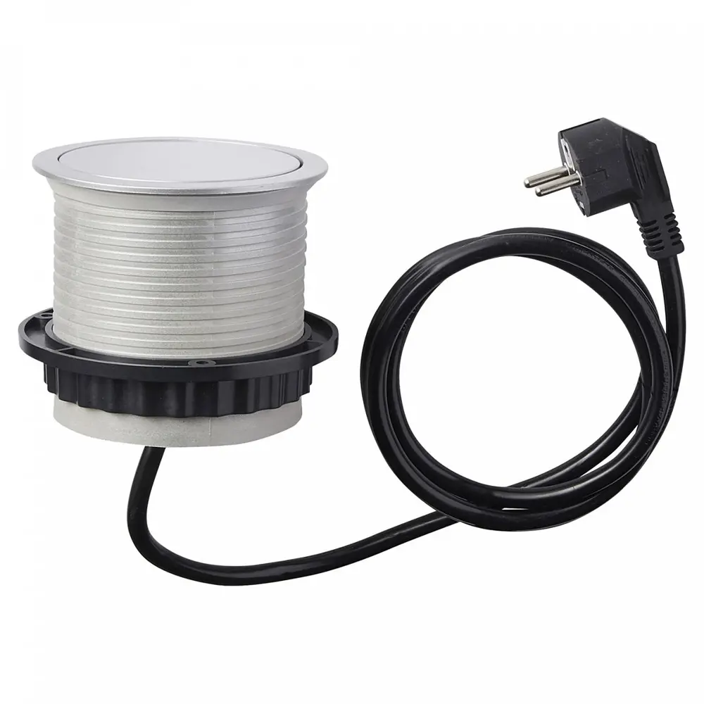Фото 2 Розетка выдвижная тройная встраиваемая Gtv AE-BPW3S100U-53 2 USB цвет серебристый Фото 2 Розетка выдвижная тройная встраиваемая Gtv AE-BPW3S100U-53 2 USB цвет серебристый