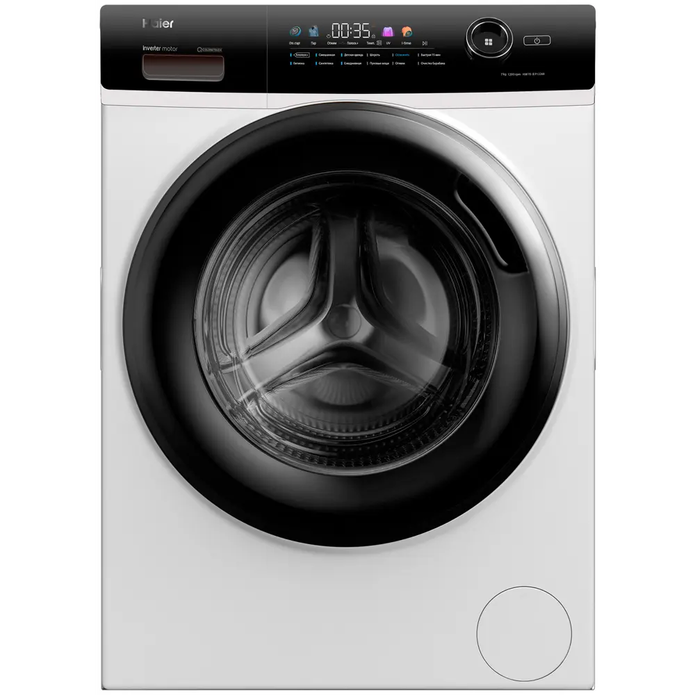 Фото 2 Стиральная машина Haier Hw70-bp12269 59.5x85x38 см 7 кг цвет черный, белый Фото 2 Стиральная машина Haier Hw70-bp12269 59.5x85x38 см 7 кг цвет черный, белый