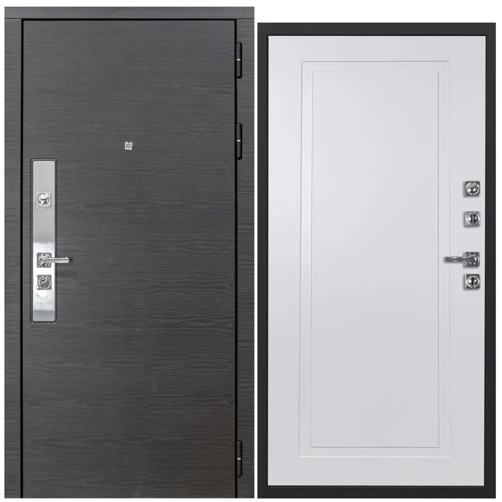 Фото Входная дверь Diva ДХ-39 205x86см правый венге/Н10 белый софт