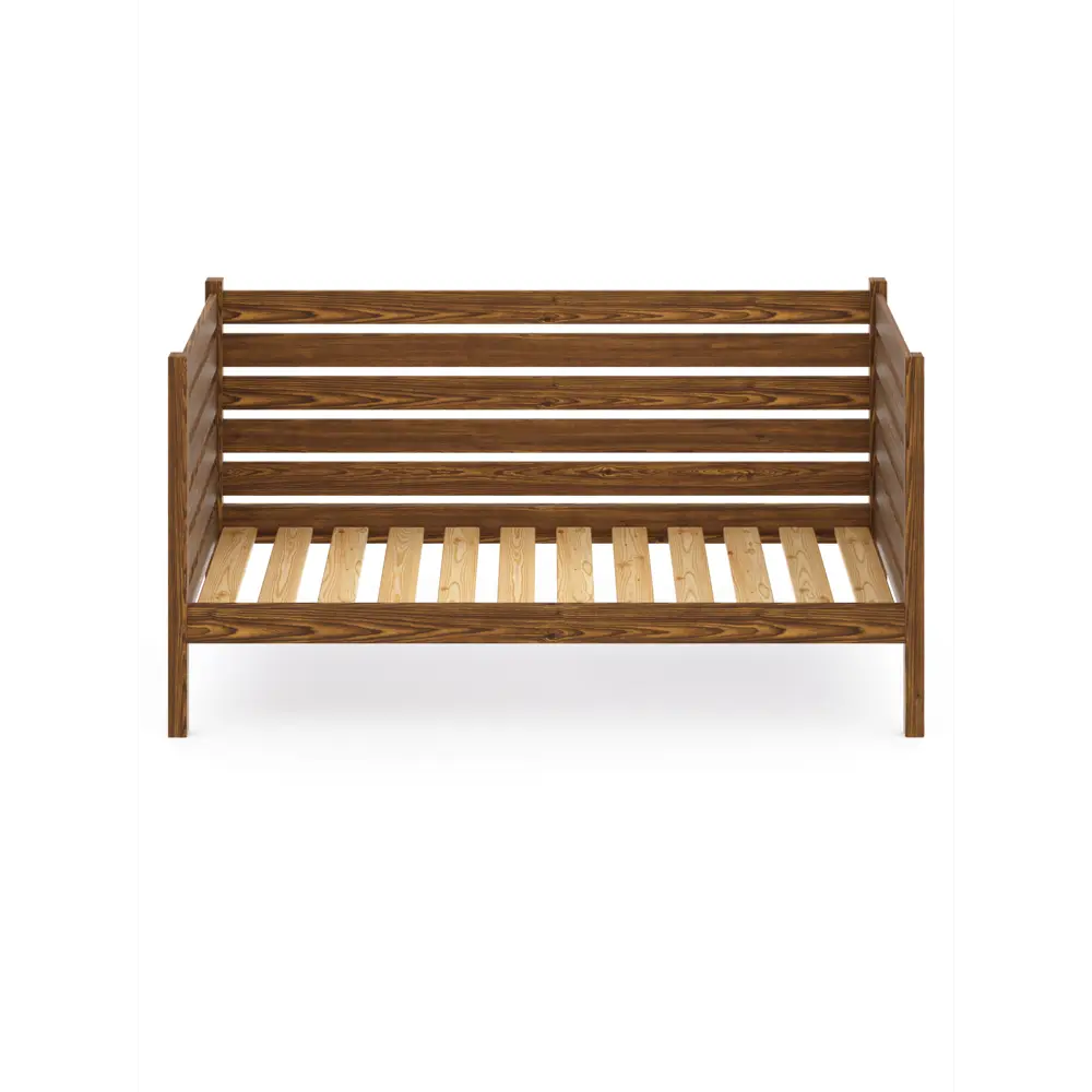 Фото 2 Тахта односпальная Solarius реечное основание и высокими бортиками 110x101x180 см сосна цвет темный дуб