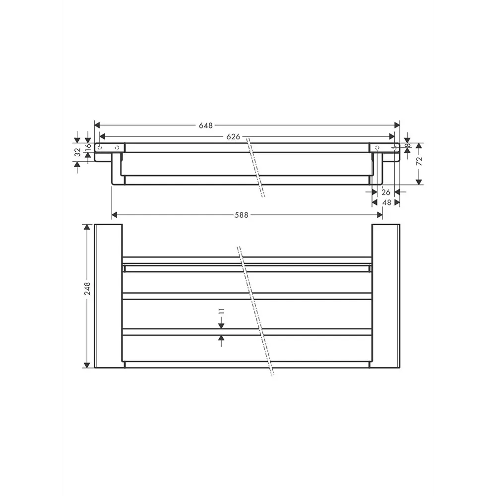 Фото 2 Полотенцедержатель Hansgrohe 41751140 64.8см цвет бронза Фото 2 Полотенцедержатель Hansgrohe 41751140 64.8см цвет бронза