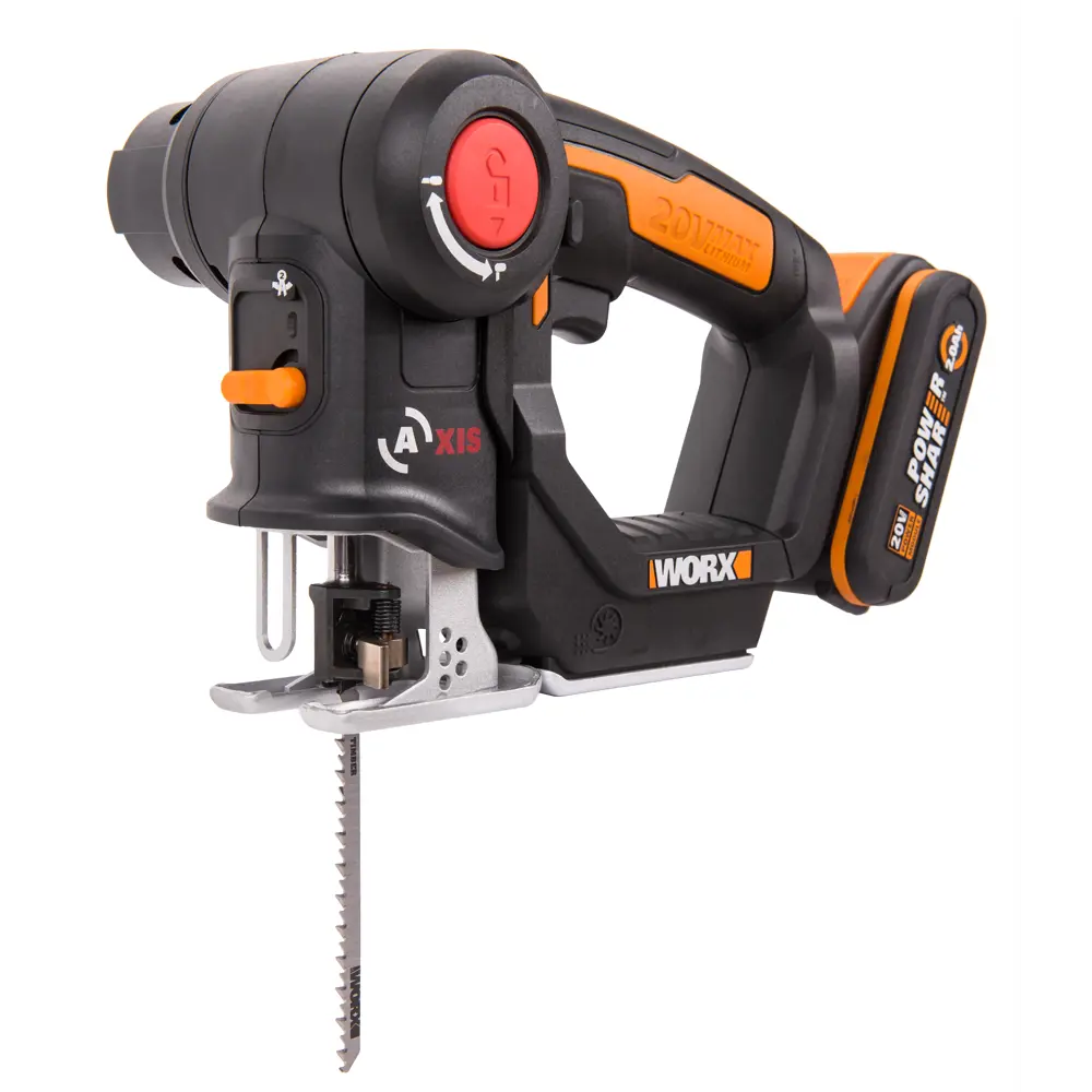 Фото 3 Лобзик аккумуляторный Worx AXIS WX550, 20 В Li-Ion 1x2 Ач Фото 3 Лобзик аккумуляторный Worx AXIS WX550, 20 В Li-Ion 1x2 Ач